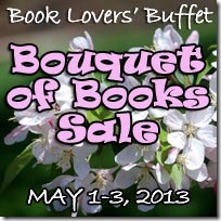 Book Lovers' Buffet Bouquet of Books Sale promotional graphic